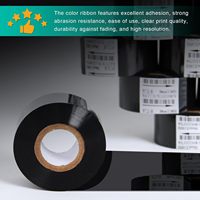 Cinta de Color Negro para Máquina Codificadora, Cinta de Transferencia Térmica de Resina Negra de 30 mm x 100 m para Impresora Codificadora