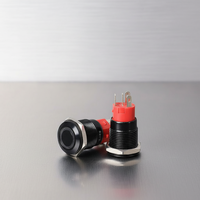 Bouton poussoir métallique étanche IP67 à deux positions 16mm 19mm 22mm pour panneau de commande industriel, équipement de machinerie 12V 24V 220V