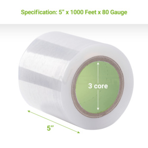Película de envoltura elástica LLDPE de grado industrial Dureza suave Proceso de moldeo por soplado a prueba de humedad WiiGreen SFM30C4 80 Guage Clear - Product Image 2