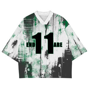 T-shirts décontractés pour hommes de premier rang, style hip-hop, en tricot spandex/polyester 200g, impression numérique, séchage rapide, service OEM, patchwork personnalisé - Product Image 6