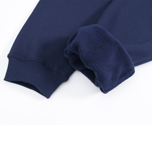 Celana Jogger Unisex Kasual Warna Solid Hoodie Sweatpants Celana Panjang Bordir Teknik Pinggang Sedang Bahan Worsted - Product Image 6