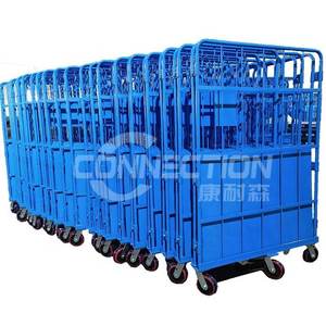 Opvouwbare Tafel <span class=keywords><strong>Trolley</strong></span> 4 Wiel <span class=keywords><strong>Trolley</strong></span> Opvouwbare Transport Logistiek Kar - Product Image 6