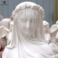 Statue de buste en marbre de style européen de figure féminine ornement intérieur/extérieur