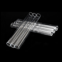 Tiantian — Tube carré en plastique acrylique clair, Transparent, haut, grand diamètre, plastique acrylique