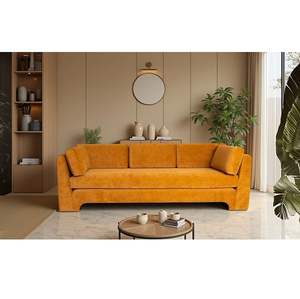 Sofá moderno de lujo de madera maciza de Sheesham, elegante y cómodo para la sala de estar, diseño elegante y duradero, perfecto para un estilo contemporáneo. - Product Image 1