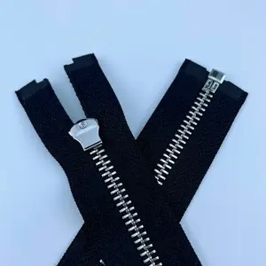 Zippers Garment Accessories Metal Zipper For Garment Bag Pulls Puller 3M Slider NO.5 Y Smooth Metal Open End Silver Brass