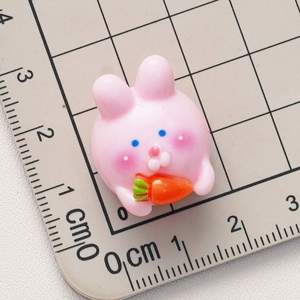 Amuletos de resina del zodiaco chino Animal Mouse Bunny Monkey Diy para la caja del teléfono Clip de pelo - Product Image 5