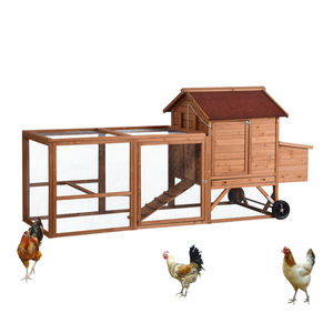Shaw Ye ไม้ไก่ Coop บ้านสัตว์เลี้ยงบ้านเม็กซิโกกรงไก่ชุบสังกะสีสําหรับไก่ - Product Image 2