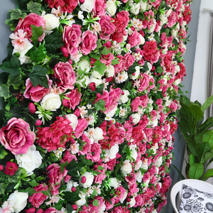 Toile de fond florale en soie Décoration murale florale facile à installer Intérieur/extérieur <span class=keywords><strong>Livraison</strong></span> rapide pour Noël Pâques Mariage Rose Fleurs murales - Product Image 3
