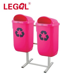 HDPE 50L 13 Gallon Trash Containerswall Mounted Dog Poop Trash Can for Outdoors <strong>Twins</strong> Trash Can Waste <strong>Bin</strong> - Product Image 3