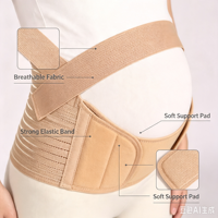 Ceinture de soutien de maternité ergonomique réglable en Spandex respirant pour femmes enceintes - Soulage les douleurs dorsales et pelviennes - Écologique