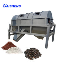 Crible rotatif industriel, machine de tamisage rotative durable, dispositif de criblage pour le compost, le terre et le tri des matériaux miniers (or)