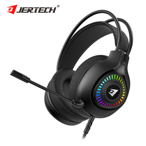 Casque de jeu JERTECH HG01 avec microphone filaire USB, écouteurs LED, accessoires personnalisés pour téléphone, suppression du bruit - Product Image 1