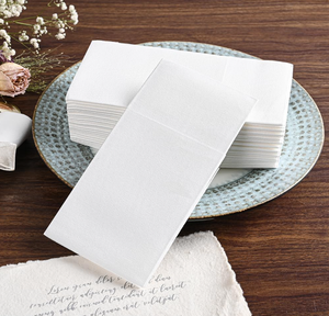 लिनन बनावट एयरनिर्धारित 1 प्लाई पर्यावरण अनुकूल नैपकिन बैग शैली अनुकूलन योग्य आकार डिस्पोजेबल रेस्तरां पेपर नैपकिन - Product Image 2