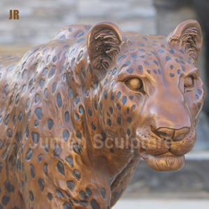Personalizza la scultura regalo in metallo <span class=keywords><strong>pantera</strong></span> a grandezza naturale in bronzo leopardato per la decorazione domestica della tavola - Product Image 5