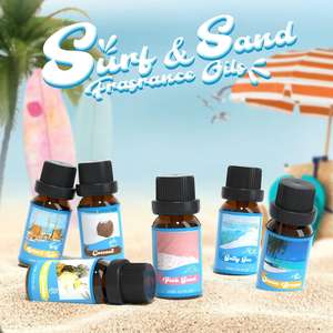 Juego de 6 uds de aceites esenciales de verano, juego de regalo, aceites difusores de Aroma, Aceites perfumados para jabones, fabricación de velas, <span class=keywords><strong>Ocean</strong></span> <span class=keywords><strong>Beach</strong></span> Summer Aroma - Product Image 2