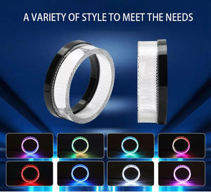 Accesorios decorativos para coche, Ojos de ángulo 5D, estilo grueso/fino, 12W, luz DRL, persecución RGB, ajuste multicolor para BMW para <span class=keywords><strong>Hyundai</strong></span> <span class=keywords><strong>I10</strong></span> 2009 - Product Image 5