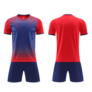 Camiseta de fútbol europea con impresión por sublimación personalizada, camiseta de fútbol deportiva azul bordada de la mejor calidad lista para enviar, camisetas de fútbol para hombres - Product Image 3