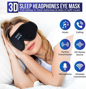 睡眠耳机面罩带耳机3D男女睡眠眼罩侧面睡眠者旅行失眠放松冥想 - Product Image 2