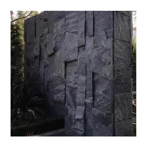 Surface naturelle granit noir granit gris cendré foncé pour revêtement mural extérieur pierre de culture