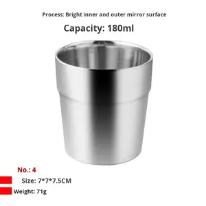 كوب هدايا تجارية مخصص صديق للبيئة من الفولاذ المقاوم للصدأ 304، كوب للقهوة والبيرة بتصميم عصري شامل - Product Image 6