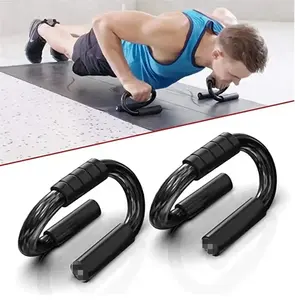 Foam Covered Anti Slip Steel Push Up Bar Stand Black Fitness Muscle Power Strength Multifunctional Fitness Training