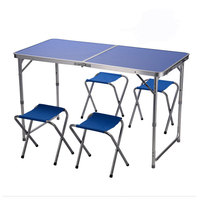 Ensemble de pieds de table pliants en aluminium modernes, durables et réglables pour le camping et les meubles d'extérieur