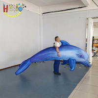 Costume de dauphin gonflable portable personnalisable pour les défilés, les spectacles et les activités de carnaval