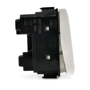 Single Pole <b>Push</b> <b>Button</b> <b>Switch</b> 10A 250V White Compatible With Living International - Product Image 3