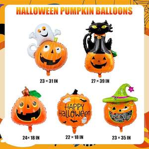 Globos de Aluminio con Forma de Calabaza y Momia, Set de Globos para Fiesta de Halloween Infantil, Decoración para Fiestas - Product Image 6