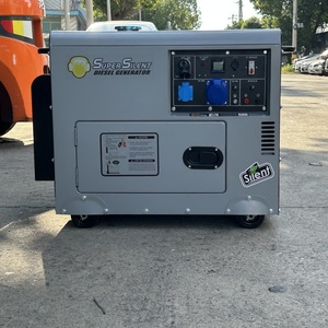 เครื่องกำเนิดไฟฟ้าดีเซลแบบพกพา 5kW 10KW ป้องกันเสียงรบกวนขั้นสูง ได้รับการรับรองมาตรฐาน CE 50/60Hz 110V 220V พร้อม ATS ล้อเลื่อน สำหรับใช้ในบ้าน/ตั้งแคมป์ กรณีฉุกเฉิน - Product Image 2