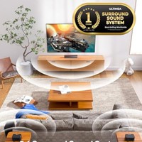 Système Home Cinéma 5.1 Canaux Dolby Surround avec Subwoofer, 5 Haut-parleurs, Consommation Énergétique de 410W, Sans Fil, Compatible ARC