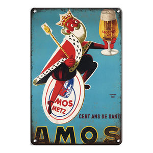 Plaque en métal peinte vintage de haute qualité, <span class=keywords><strong>humour</strong></span> allemand, pour bar à bière, garage, cave d'homme, décoration murale rétro - Product Image 2