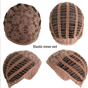 Perruque synthétique ajustable pour <span class=keywords><strong>femme</strong></span>, couleur or vin, avec <span class=keywords><strong>frange</strong></span>, résistante à la chaleur, cheveux raides, pour cosplay, vente en gros - Product Image 6