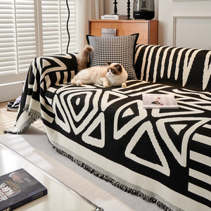 <span class=keywords><strong>Funda</strong></span> de Sofá Geométrica de Chenilla, Manta Decorativa Bohemia para Sofá, Lavable a Máquina, Protector de Muebles para Todas las Estaciones, Personalizable - Product Image 1