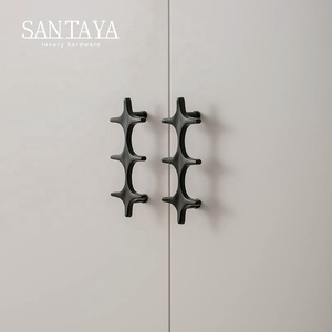 Tay nắm tủ bếp bằng đồng thau đen mờ Santaya, tay nắm tủ quần áo phòng ngủ, tay nắm ngăn kéo, tay nắm đồ nội thất - Product Image 2