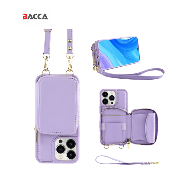 Top Fashion PU Leather Wallet Phone Case for iPhone 14 13 12 11 Pro Max Portable Crossbody Case