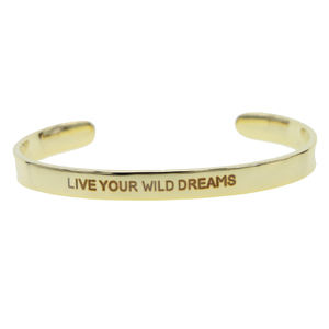 Bracciale Aperto Minimalista Placcato Oro Lucidato, Bracciale <span class=keywords><strong>a</strong></span> Fascia Impilabile con Messaggio Inciso, Regalo per <span class=keywords><strong>San</strong></span> <span class=keywords><strong>Valentino</strong></span> - Product Image 5