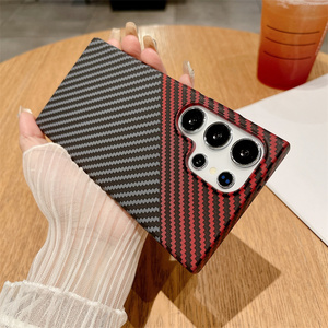 Étui de téléphone portable magnétique en fibre de carbone de haute qualité pour Samsung S26 ultra S25 S24 plus Série A, coque arrière texturée TechWoven - Product Image 3