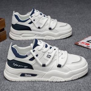 Luxury Designer Men Leather Casual Shoes Fashion <b>sneakers</b> for men Youth Trendy Breathable Platform Flat Skateboarding Shoe - Product Image 5