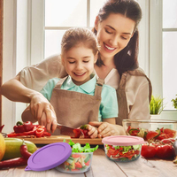Couvercles de remplacement en silicone de qualité alimentaire sans BPA pour bols en verre Pyrex et bols en verre Anchor Hocking 7200-PC