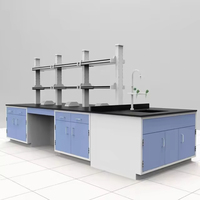 Table de travail de laboratoire hospitalier moderne sur mesure avec évier, banc de laboratoire biologique modulaire personnalisé en gros