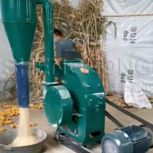 Ngô ngô & trấu rơm thức ăn gia súc nghiền thức ăn chế biến Máy Nghiền búa Máy xay với mang 4Kw 300-500 Công suất kg/giờ - Product Image 6