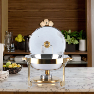 Forniture per Hotel fornello a Buffet, scaldavivande a Buffet, Set per piatti da Buffet con pentola calda rotonda in acciaio inossidabile - Product Image 5