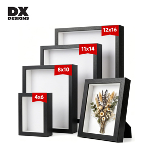 Cornice Shadow Box in <span class=keywords><strong>Legno</strong></span> Nero DX DESIGNS 4x6 8x10 11x14 12x16 Pollici A4 A3 Cornice 3D per <span class=keywords><strong>Foto</strong></span> con Profondità 3cm/5cm - Product Image 1