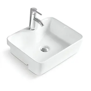 Chaozhou-lavabo de mano de fábrica, lavabo blanco de cerámica para mesa superior, lavabo artístico