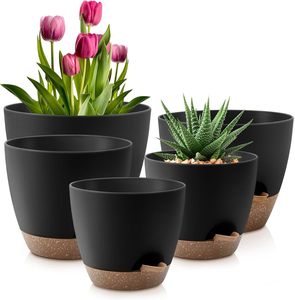 Vente en gros <span class=keywords><strong>de</strong></span> pots <span class=keywords><strong>de</strong></span> fleurs auto-arrosants <span class=keywords><strong>de</strong></span> haute qualité pots <span class=keywords><strong>de</strong></span> fleurs jardinières avec trous <span class=keywords><strong>de</strong></span> drainage et soucoupes - Product Image 6