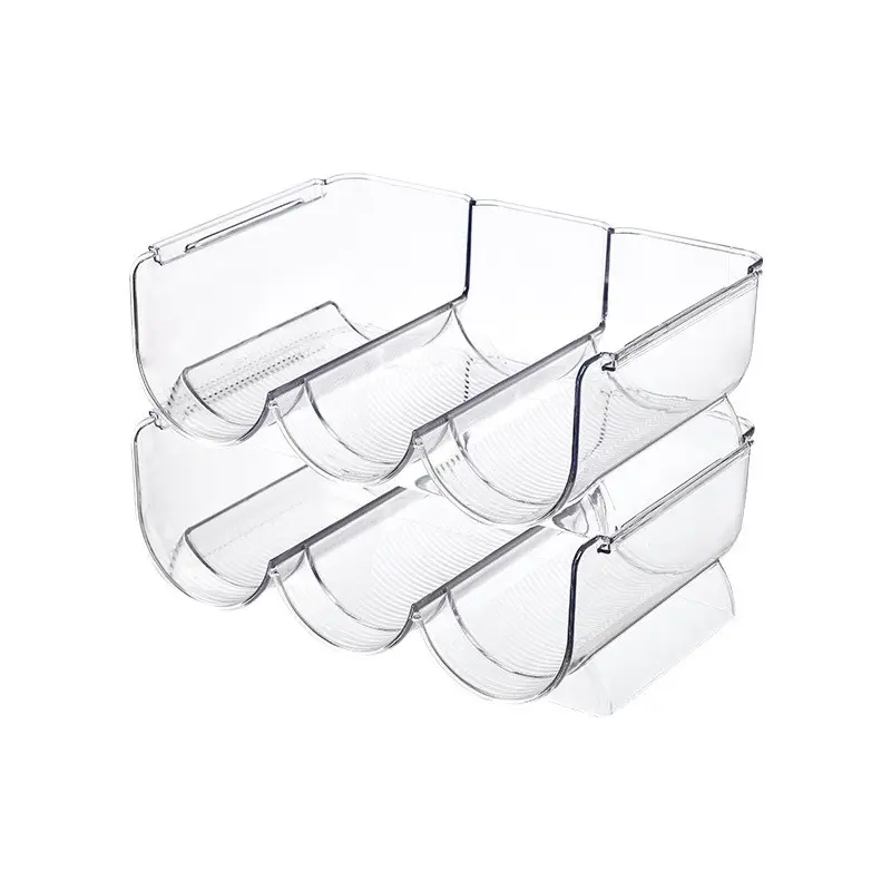 Fridge Cans Organizer Storage Holder Organizer For Glass Refrigerator Water Bottle Kitchen Racks