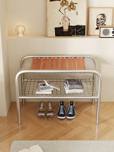 Banco de Estilo Medieval de Alta Gama para Cambiar Zapatos en la Entrada del Hogar, Zapatero con Asiento, Hierro Vintage - Product Image 2