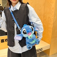 Nouveau Sac à Dos en Peluche Stitch de Dessin Animé, Célèbre sur Internet, pour Enfants